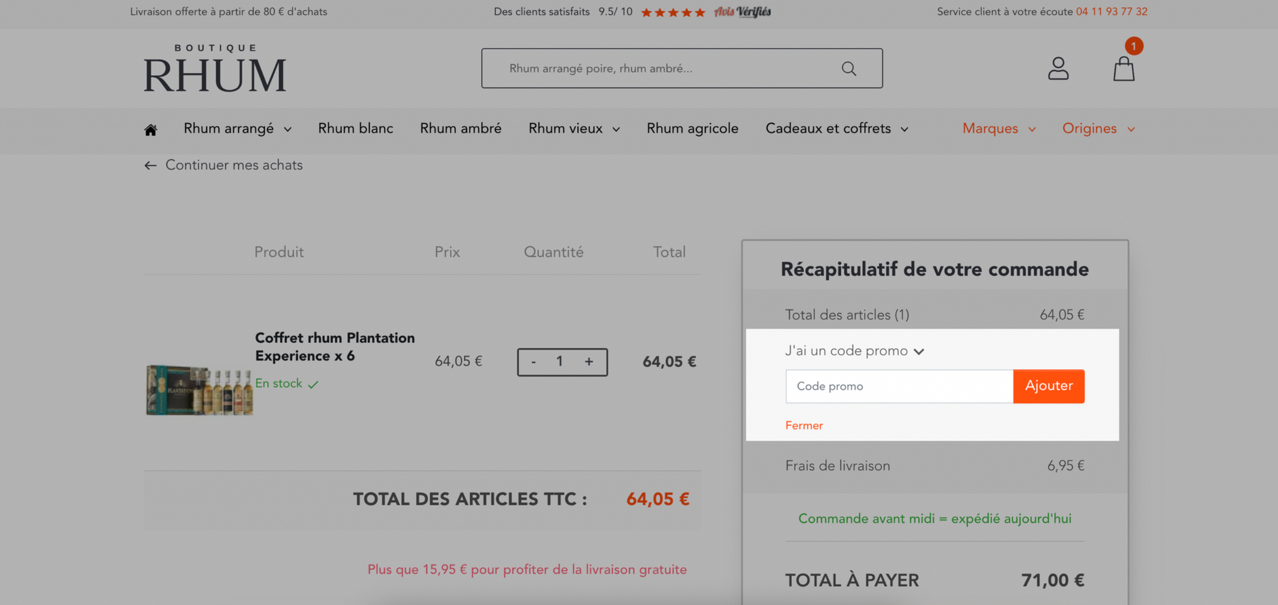 Code Promo Boutique Rhum